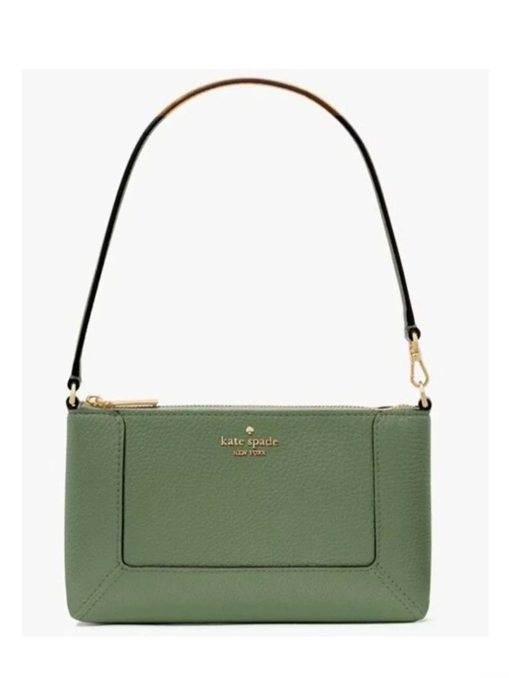kate spade Lena Green Leather Converable Wristlet Shoulder Bag